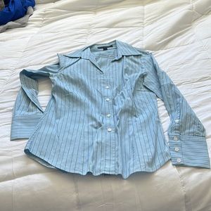 Blue button down shirt